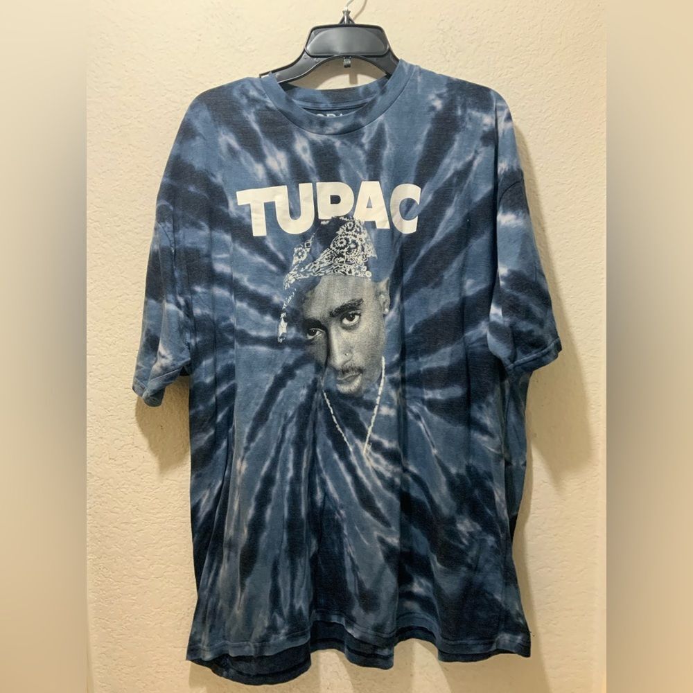 2Pac Tupac Shakur Men's Short Sleeve Tie-Dye T-Shirt  Size 3XL